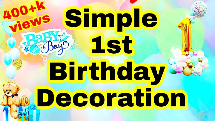 1st birthday Decoration ideas for baby boy / Blue theme Birthday at home / 1st birthday party theme