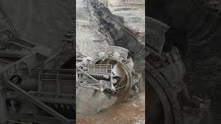 Huge Bucket Wheel Excavator In Action - Aerial View