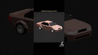 Sedan car stylized lowpoly 3d model asset for gaming created in blender