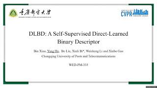 CVPR 2023 DLBD: A Self-Supervised Direct-Learned Binary Descriptor