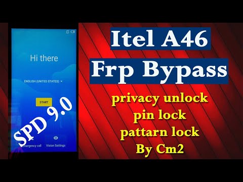 Itel A46 Frp bypass/pin lock/pattarn lock/privacy protection unlock with cm2 