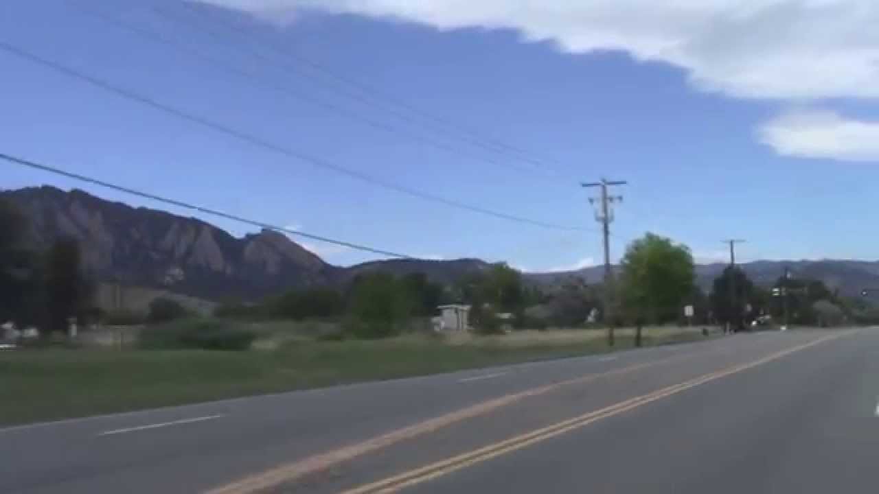 Golden to Boulder, Colorado in the car