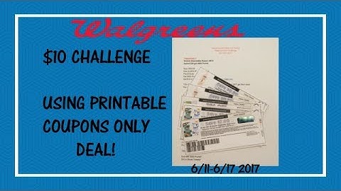 Walgreens $10 Challenge 6/11-6/17 2017 /Google Doc