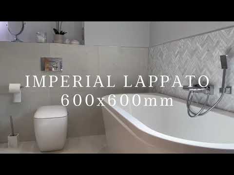 Imperial White Lappato Tiles - 600x600mm