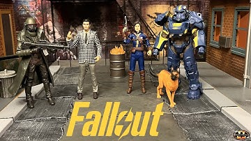 McFarlane Fallout 2 Packs New Vegas Benny & Ranger Nora Survivor & T-60 Armor Action Figure Review