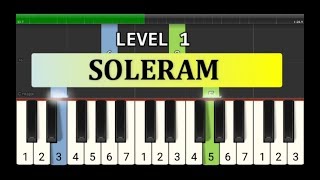 melodi piano soleram - tutorial level 1 - lagu daerah nusantara tradisional - riau / melayu