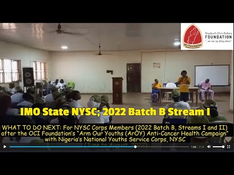 WHAT NEXT after OCI Foundation's ArOY Campaign for NYSC Corps Members (2022 Batch B Streams I & II)