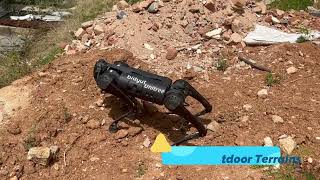 Quadruped Robot Demonstration and Testing at RIL for Indoor and Outdoor Environments
