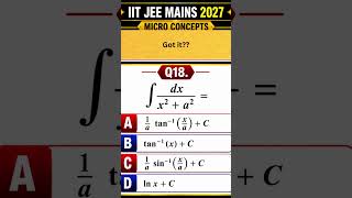 integration of 1 / (x^2 + a^2) is? | IIT JEE Mains Micro Concepts #jee2027