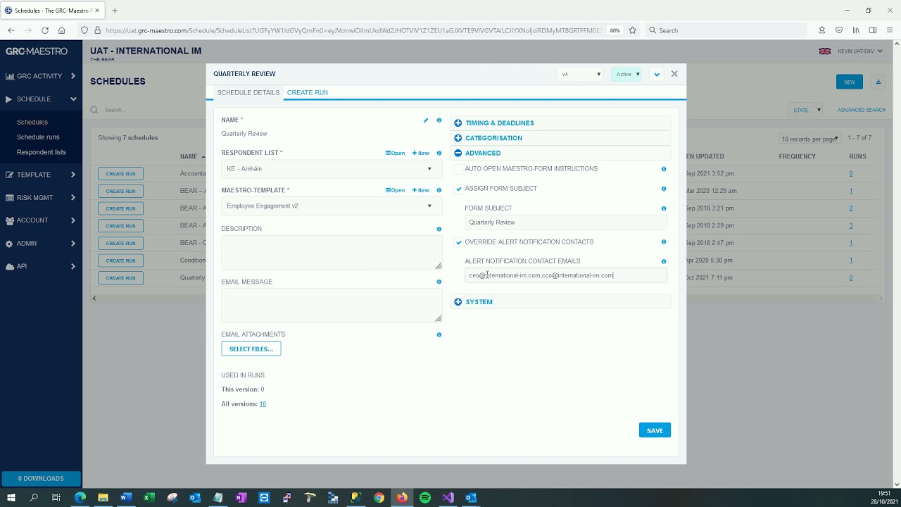 Send Alert Notification Emails when Incidents or Alerts generated (Schedule Override)