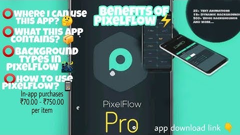 PixelFlow Pro- Intro maker and text animator | Pro App Download Link |How to use | YouTubers intro