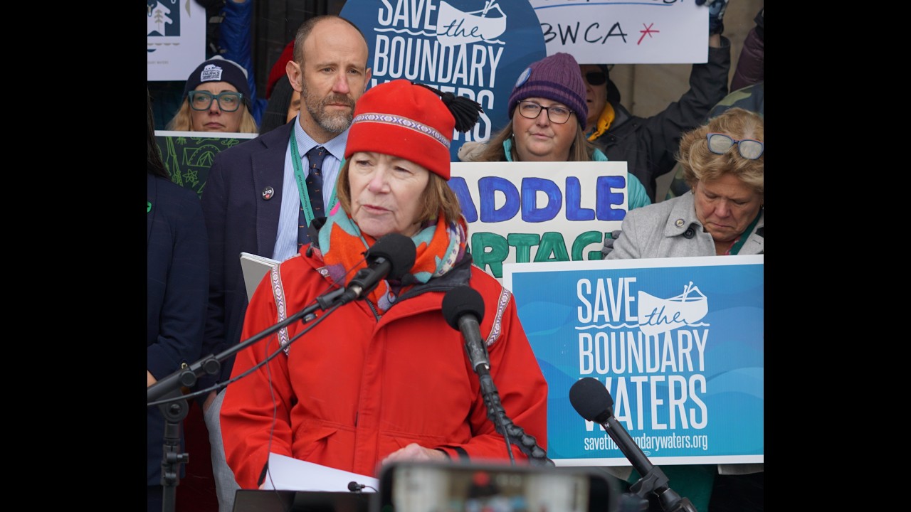 Sen. Tina Smith and local leaders ahead of Senate vote on Boundary Waters watershed protections