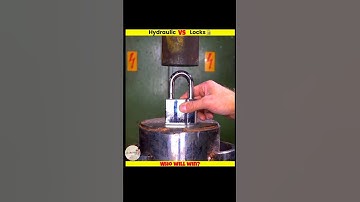 Hydraulic press vs steel locks of different county । H/Y press #shorts #whatif #uniqueexperiment