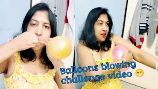 Balloons blowing challenge video/ See how many balloons I can make in a row @Plifestylevlogs