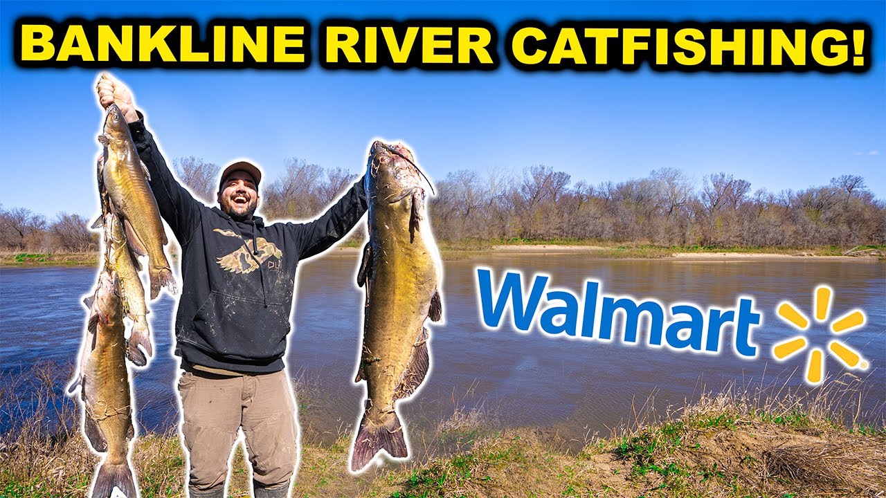 HOMEMADE Walmart BANKLINE River CATFISHING!!! (Catch Clean Cook) YouTube