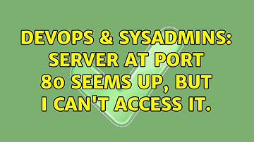 DevOps & SysAdmins: server at port 80 seems up, but I can