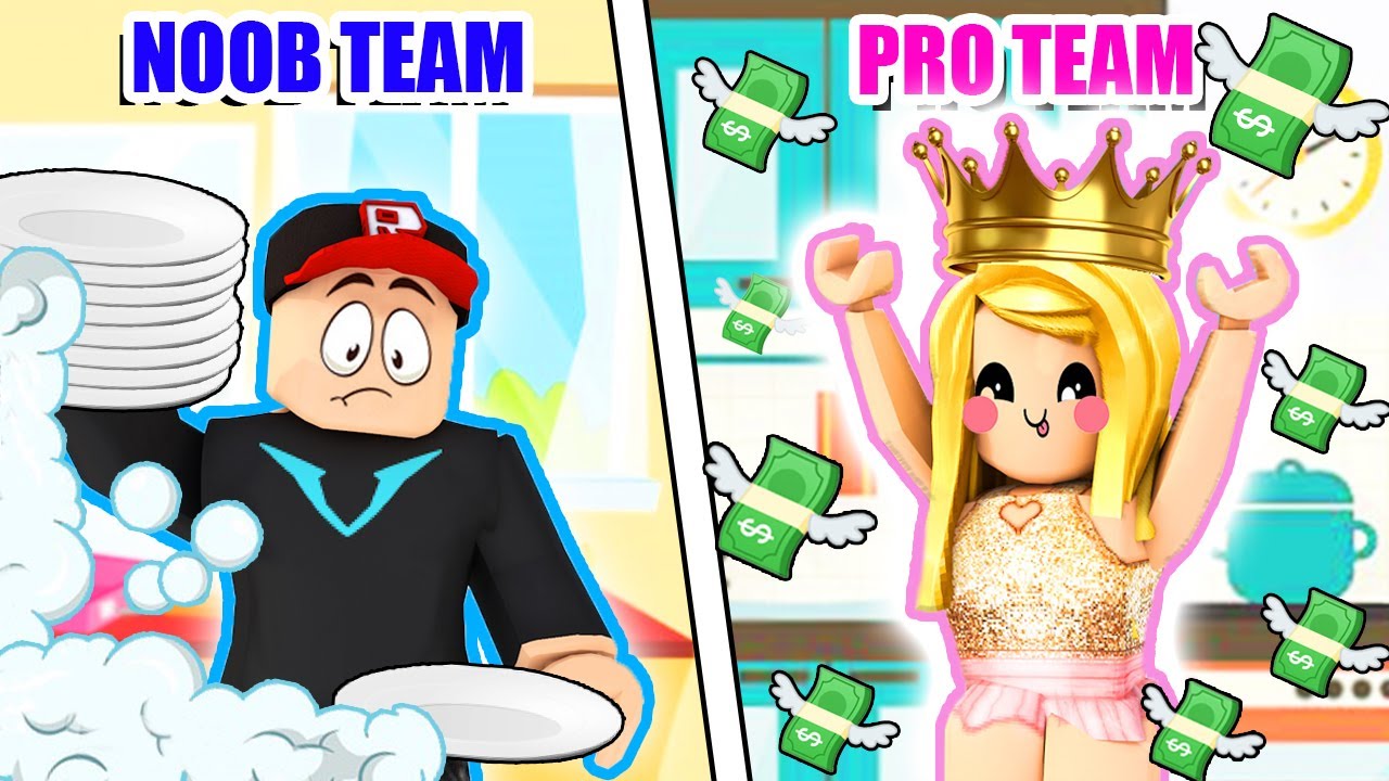 POJEDYNEK w ZMYWANIU NACZYŃ - TEAM BELLA vs TEAM VITO!😁(Dishwashing Simulator Roblox)