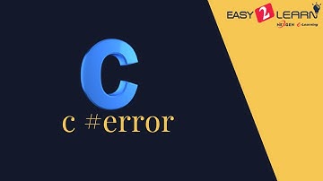 C #error