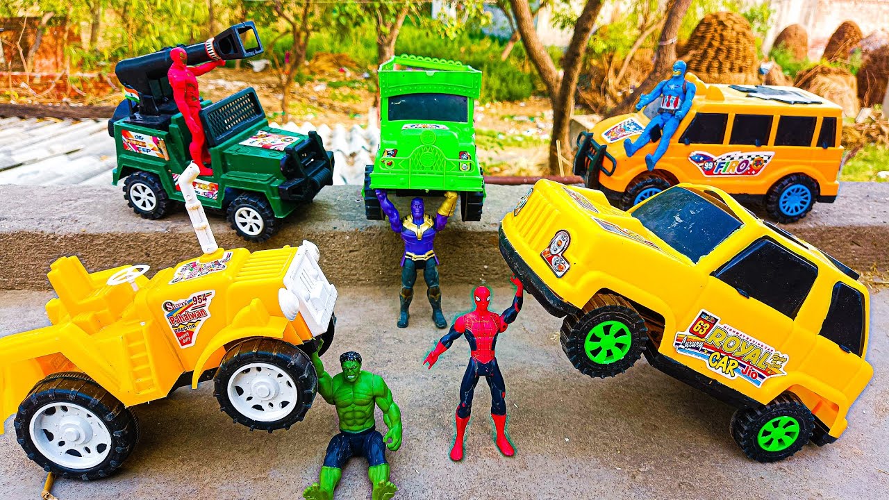 TRAIN JCB TOY CARTOON TOY HELICOPTER KA VIDEO CRANE, JCB, TRACTOR, BUS