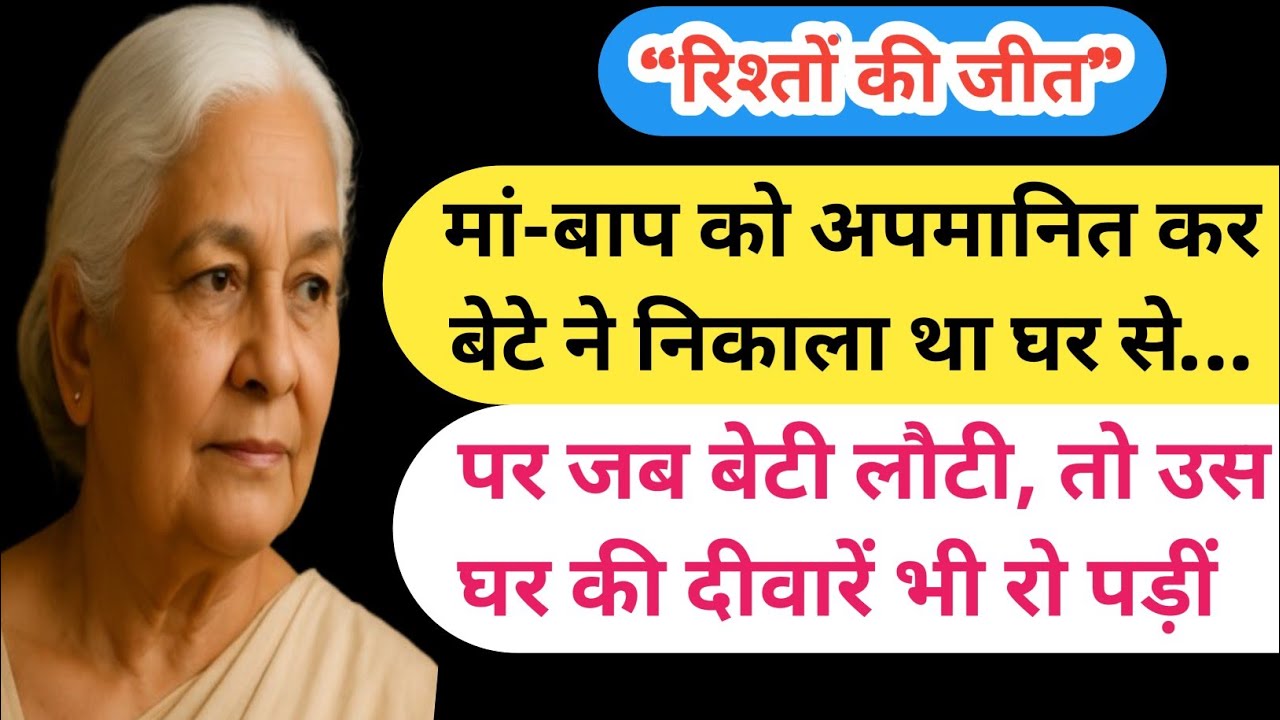 मां-बाप को अपमानित कर बेटे ने निकाला था घर से… पर जब बेटी लौटी , लेकिन फिर जो हुआ 