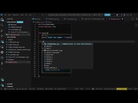 C++ Pattern Printing Program 🔥 Print Numbers from 1 to N Using Nested While Loop | Beginner Friendly