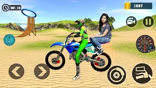 Extreme Motocross beach Bike Stunt Driving #12 - Motorbike Racing Best Bike game Android Gameplay screenshot 4