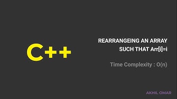 Rearranging Array suct that A[i] = i