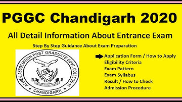 PGGC Chandigarh 2020 - Notification, Dates, Application, Eligibility, Admit Card, Pattern, Syllabus