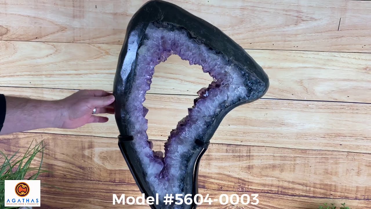 Large Amethyst Druse on Rotating base, 28" tall & 25 lbs (5604-0003) by agathasgems.com