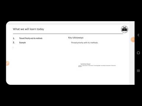 Lecture no 41:- Thread priority and its Methods | Java Programming