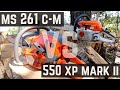 Stihl MS 261 CM vs Husqvarna 550 xp Mark 2 - Pro Chainsaw Comparison