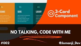 No Talking, Code With Me: Website Development - Frontend Mentor Three-Card Preview Component #002