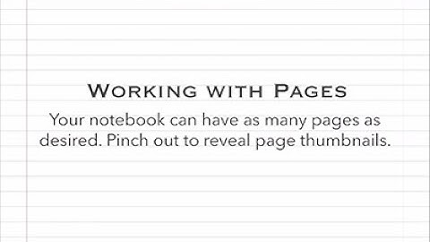 Notes Plus X - Working with Pages