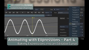 Animating with Expressions - P4 - Baking Expressions into an Editable Curve - Flame 2019.2