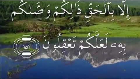 سورة الانعام صفحة ١٤٨ مكتوبة مكررة بصوت القارئ سعد الغامدي