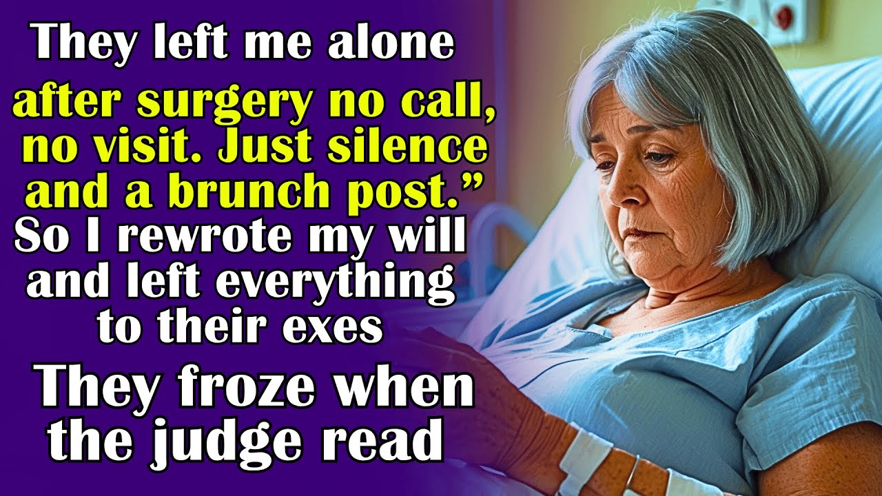 They Forgot Me in the Hospital After My Surgery… So I Donated My Inheritance to Their Ex Spouses and