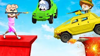 NO me EXPLOTES PORFAVOR😭COCHES BLINDADOS vs LANZA MISILES💥🔫 en GTA 5 con SILVIO, PANCRACIO y PERMON