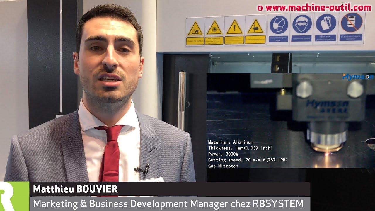 RB System exposait une machine de découpe laser fibre Hymson à Tolexpo