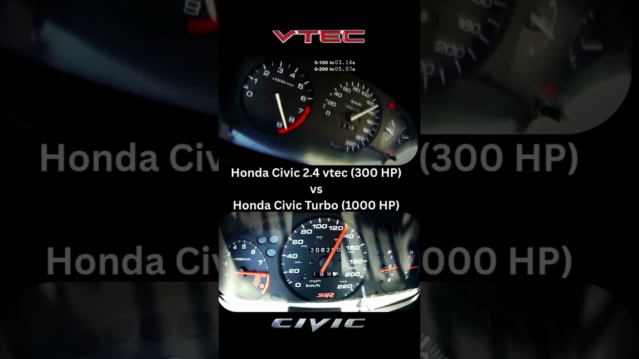 Honda Civic 2.4 vtec vs Honda Civic Turbo 