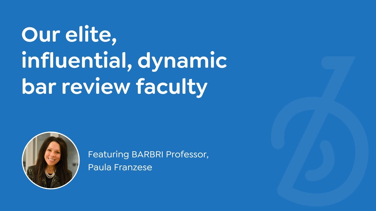 BARBRI expert professors, featuring Prof. Paula Franzese