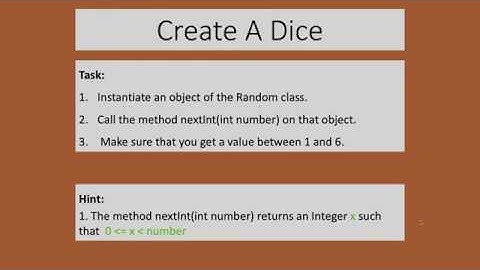 Create A Dice in Java