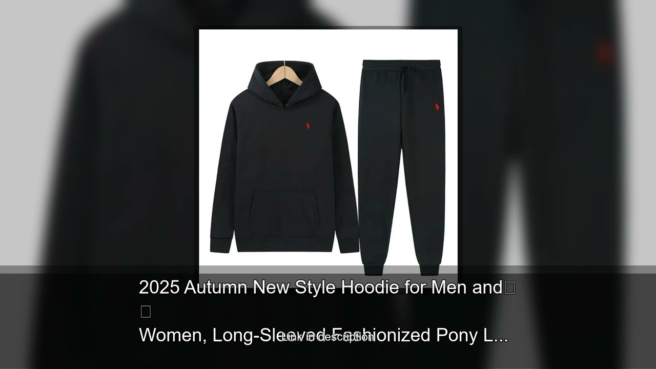 2025 Autumn New Style Hoodie for Men and Women, Long-Sleeved Fashionized Pony Logo Loose Casual