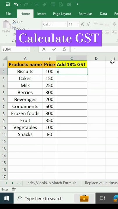 Excel Tips How To Calculate GST Amount In Excel shorts trending excel-tips-how-to-calculate-gst-amount-in-excel-shorts-trending