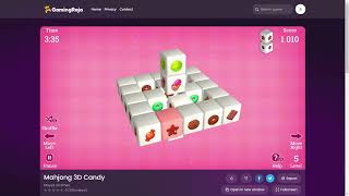 Mahjong 3D Candy Gameplay screenshot 1