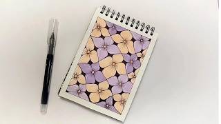 Zentangle flowers for beginners 🔸Zenart🔸Zendoodle