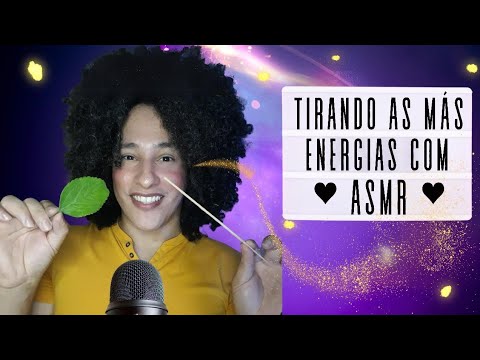 ASMR tirando suas energias negativas ( Sons de boca, hands moviment) e muito relaxamento.