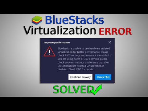 Bluestacks Virtualization Error Solved 2020 Youtube
