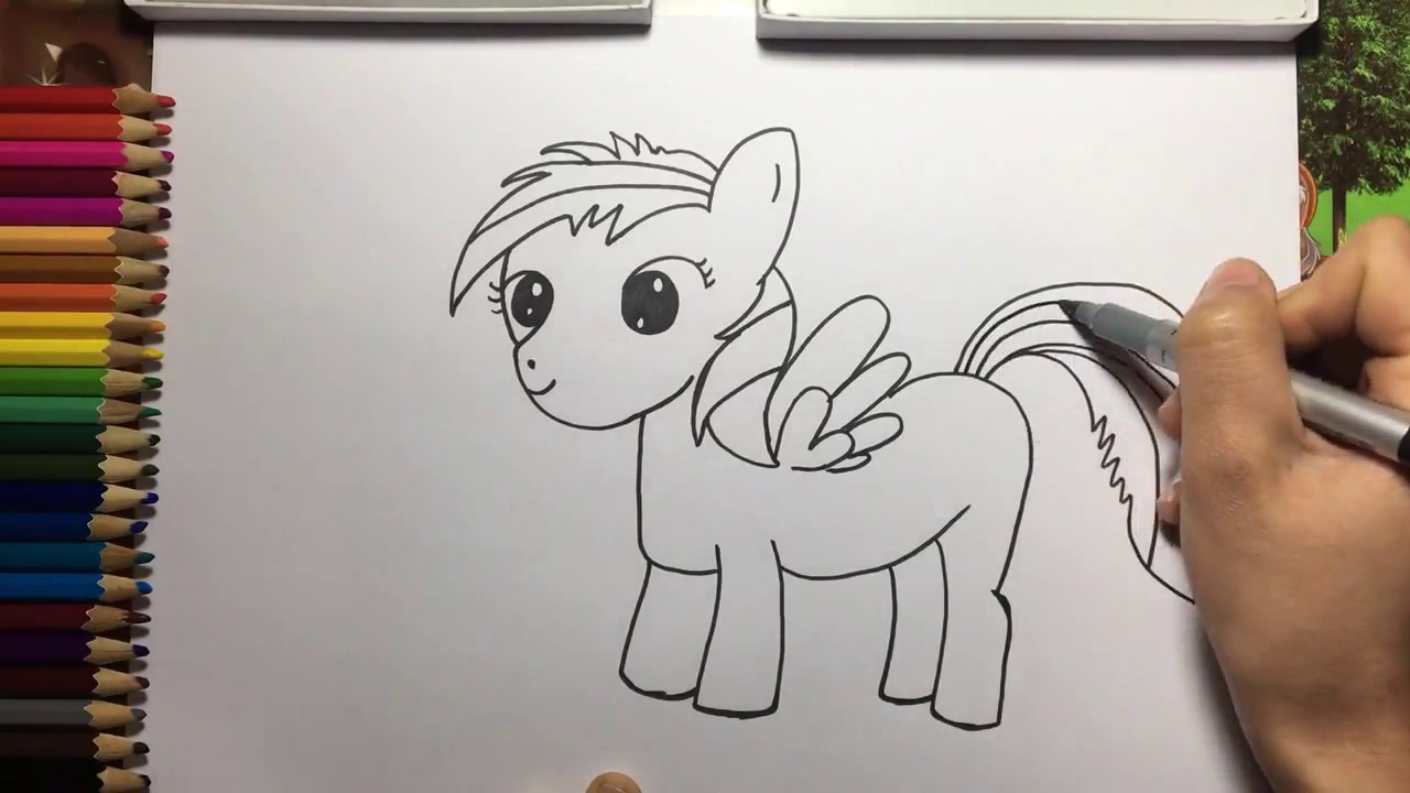 How to Draw My Little Pony Rainbow Dash Cute and Easy part 1