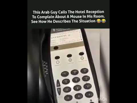 Arab guy complained hotel reception