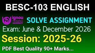 BESC 103 Solved Assignment 2026-27 English, BESC 103 Solved Assignment 2026, BESC-103 Assignment
